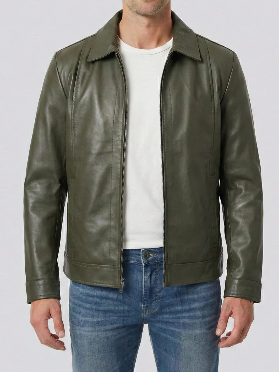 Leather Jacket Green Jean Jacket Mens Mens Jeans Olive Moto Jeans Leather Jacket Mens Olive Green Jean Jacket  Valtheron Olive