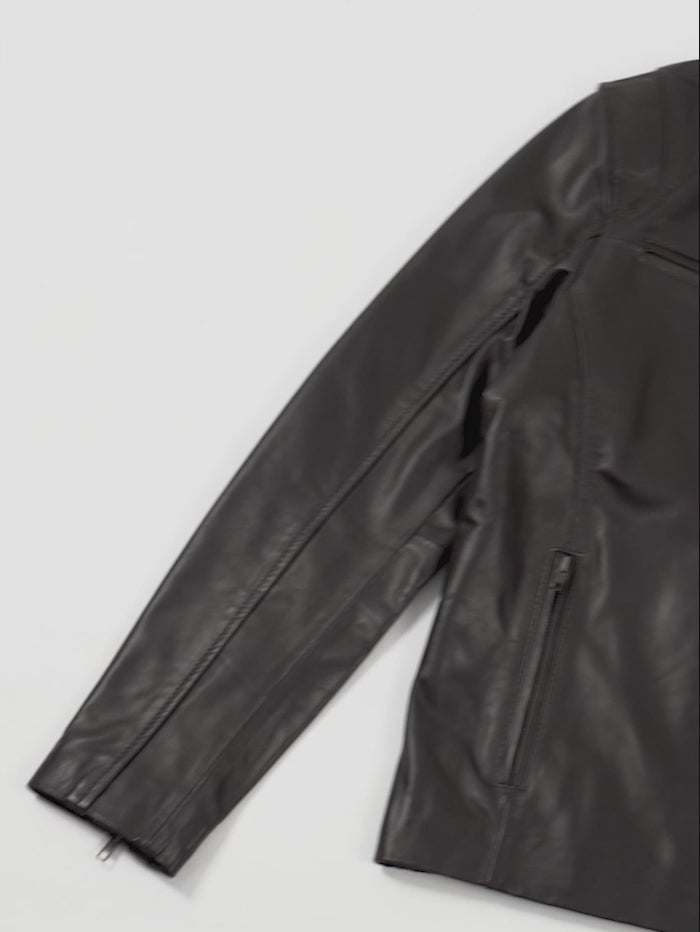 Clinton Leather Jacket Dark Brown (Rub-off) video