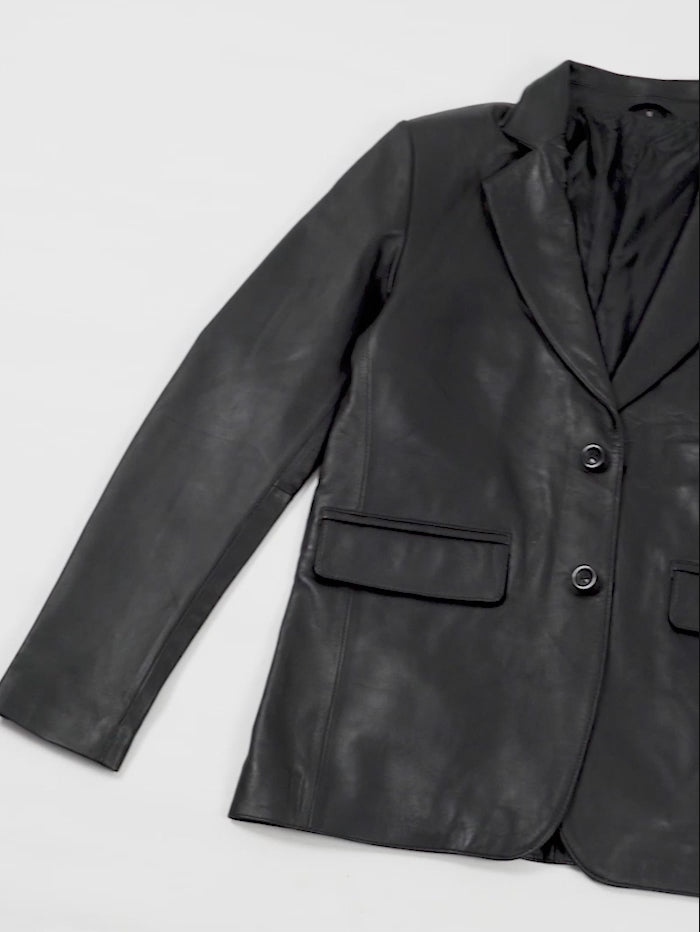 2 Button Blazer Men Tall Black video

